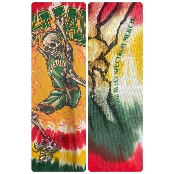 Vintage 90s 1996 Grateful Dead Olympics Lithuania Blue Spectrum T-Shirt Mens XL - Picture 3 of 11